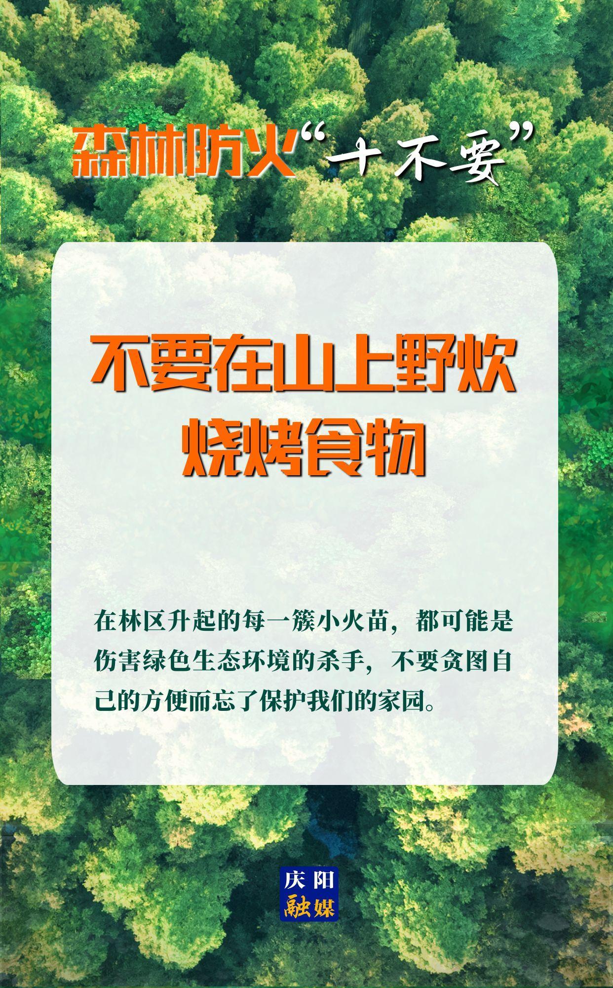 【微海報】森林防火“十不要”③丨不要在山上野炊、燒烤食物
