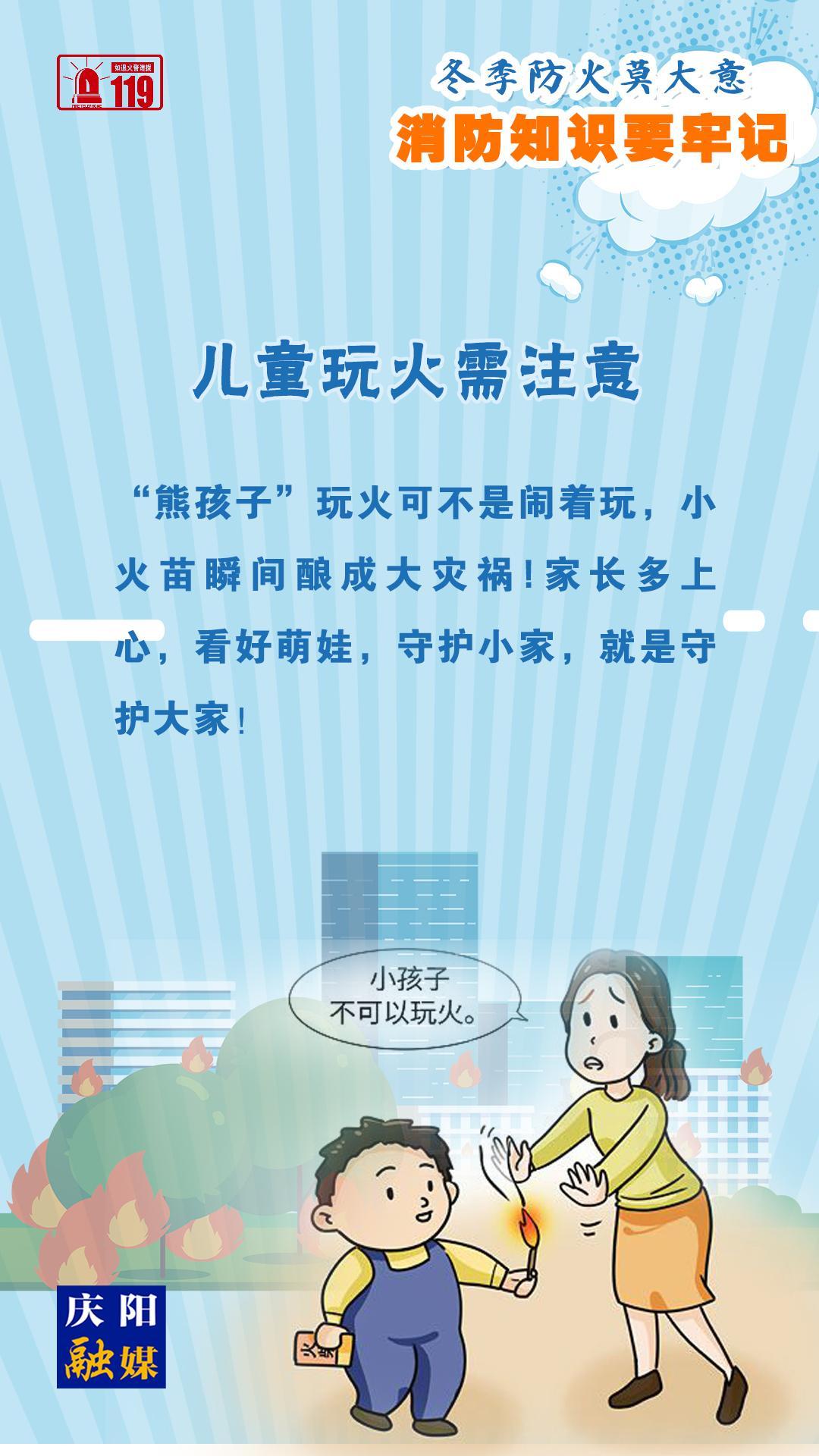 【微海報(bào)】冬季防火莫大意，兒童玩火需注意！