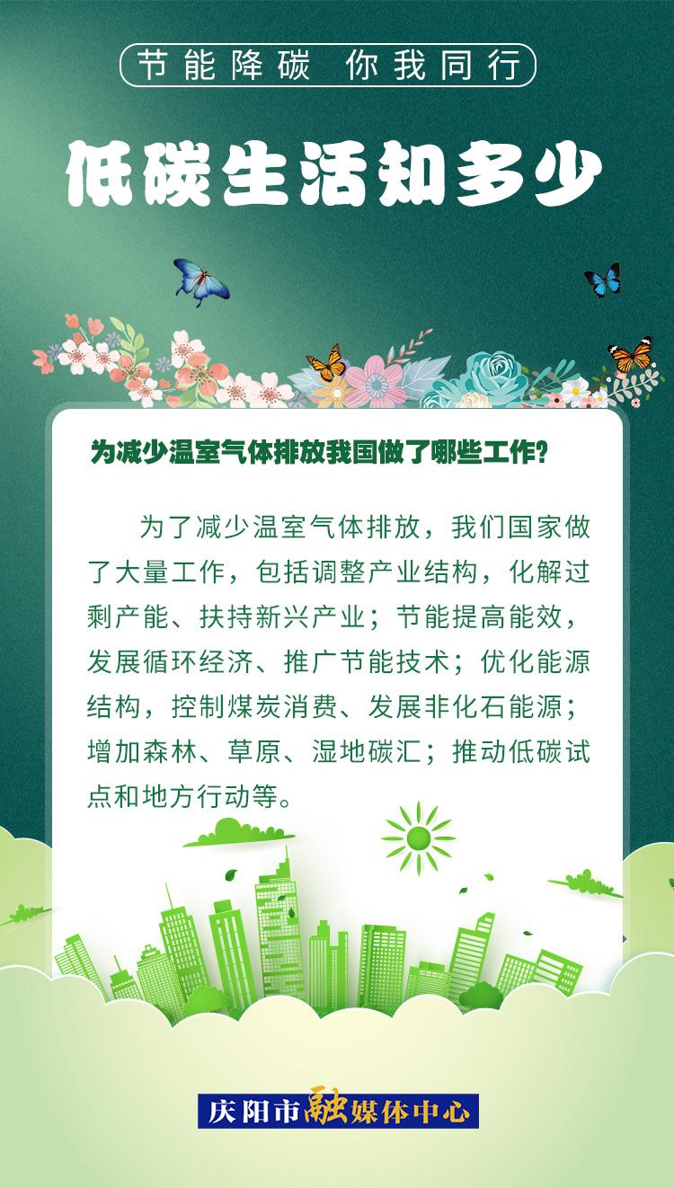 【節(jié)能降碳 你我同行】低碳生活知多少（17）：為減少溫室氣體排放，我國(guó)做了哪些工作？